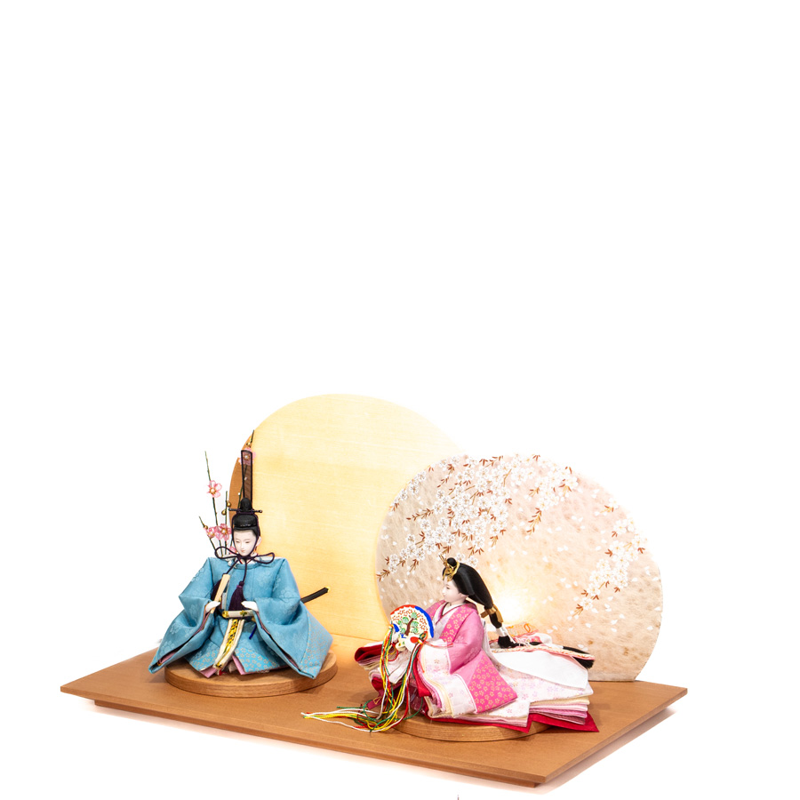 甲州印伝小桜柄草木染め合わせ衣装小三五親王さくら日和飾りセット2写真