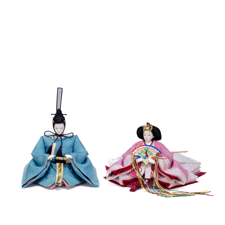 甲州印伝小桜柄草木染め合わせ衣装小三五親王さくら日和飾りセット3写真