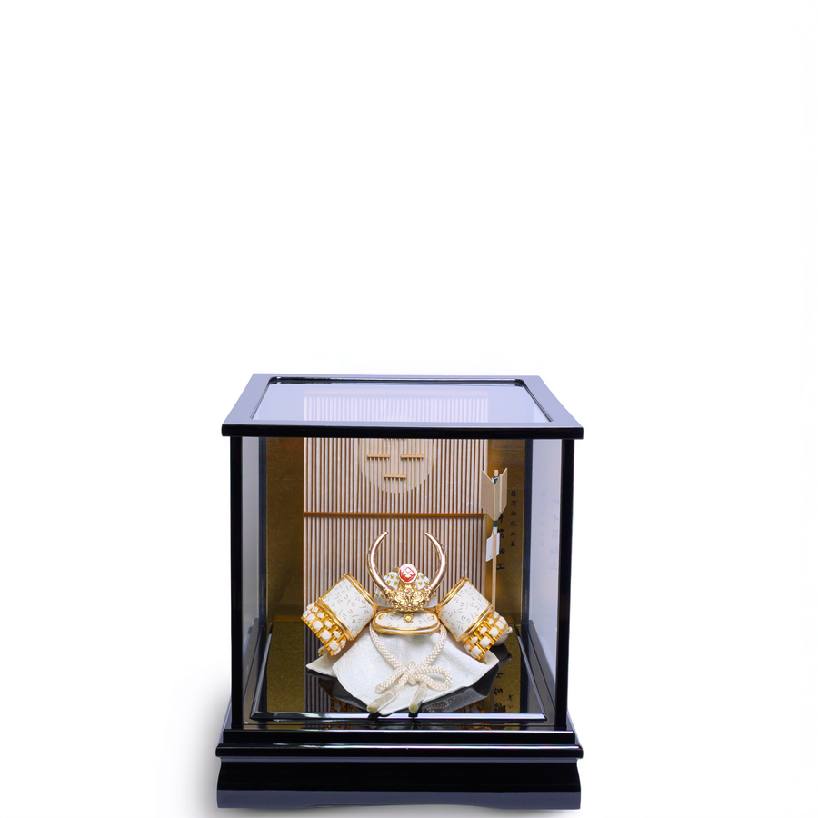 白甲州印伝蜻蛉柄5号武田信玄兜駿河千筋ケース飾り