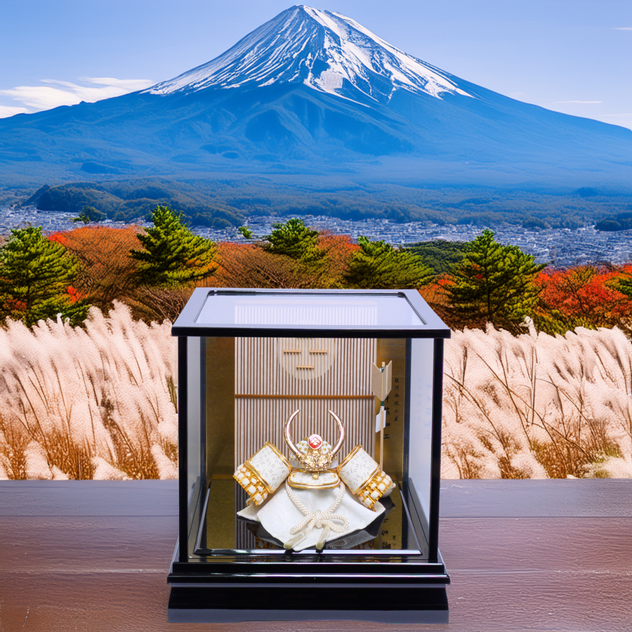 白甲州印伝蜻蛉柄5号武田信玄兜駿河千筋ケース飾り4写真