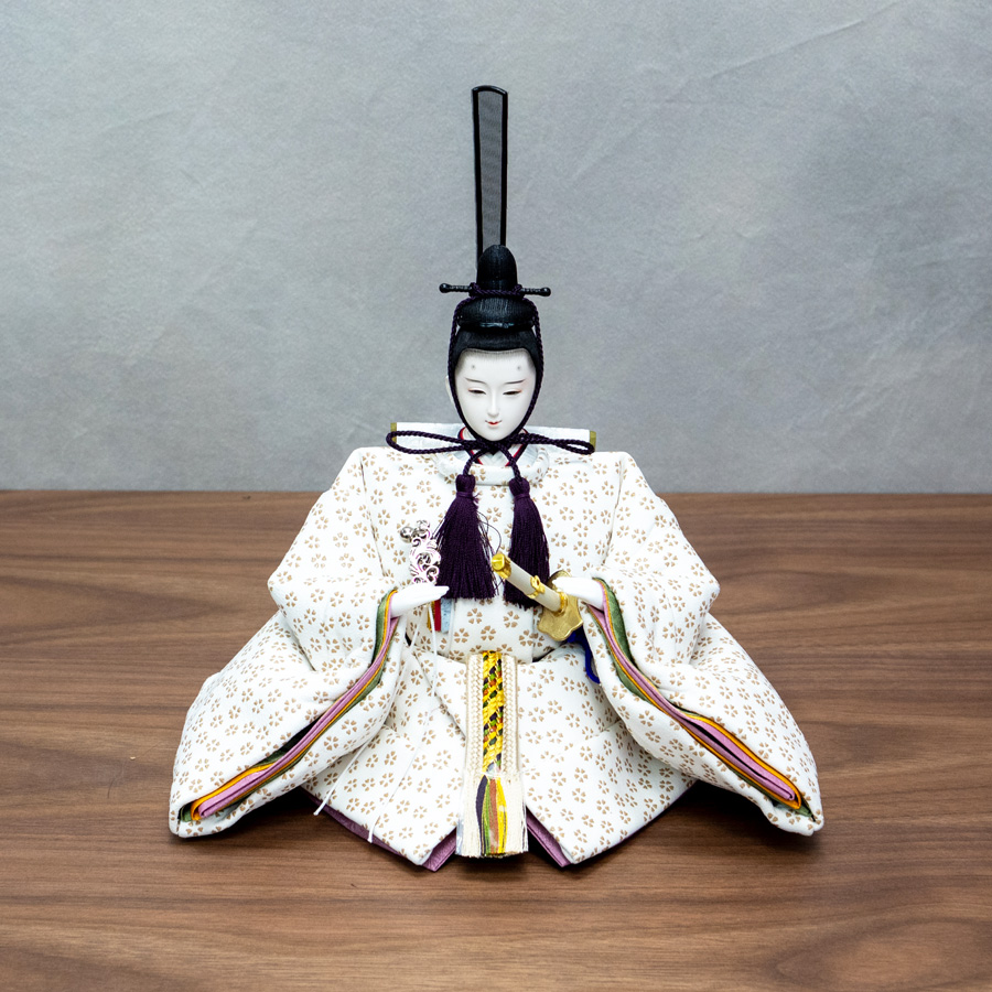 白色甲州印伝　小桜柄　三五親王白月桜セット3写真