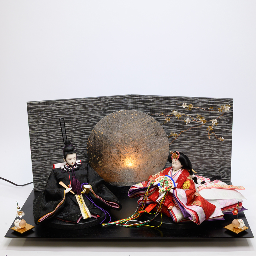 甲州印伝小桜柄雛　切替衣装　moon style　B type