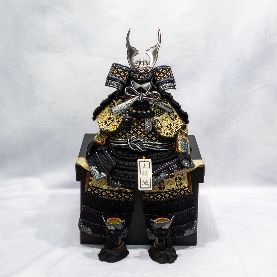 甲州印伝武田菱柄3号出世鎧銀龍虎鎧セット4写真