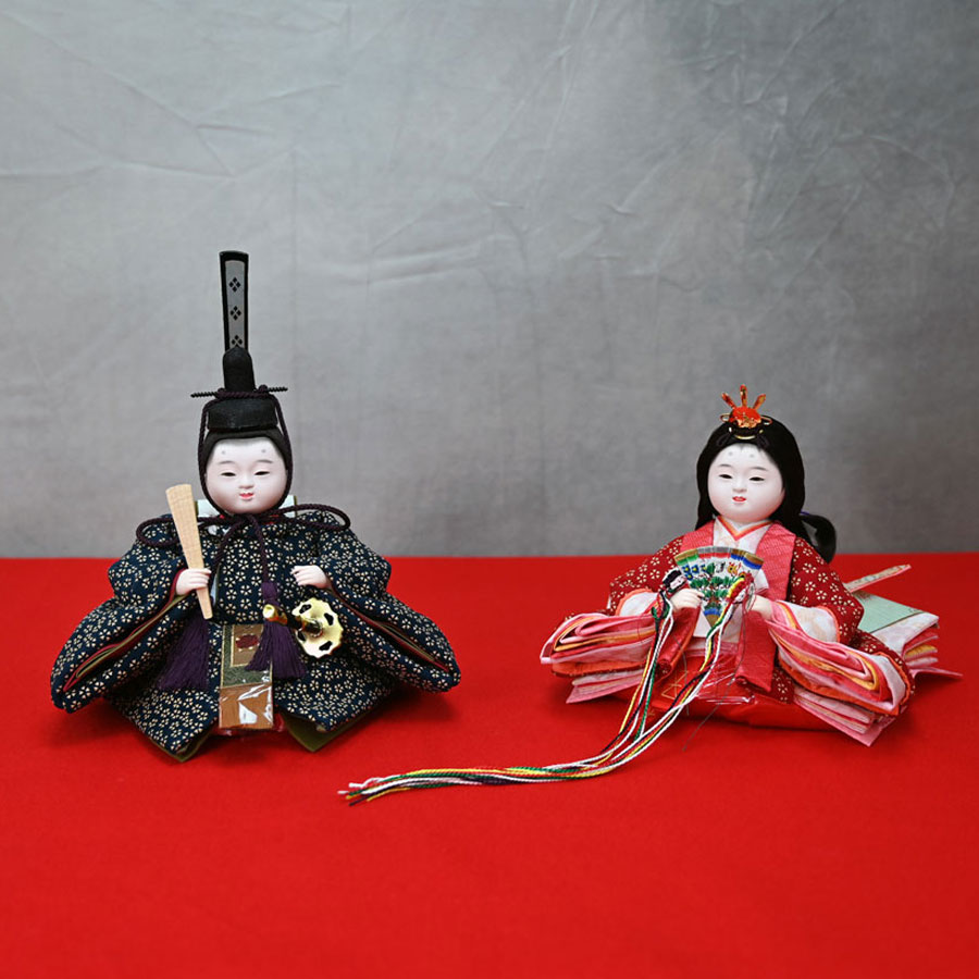 甲州印伝雛人形小桜　会津塗り親王飾りセット2写真
