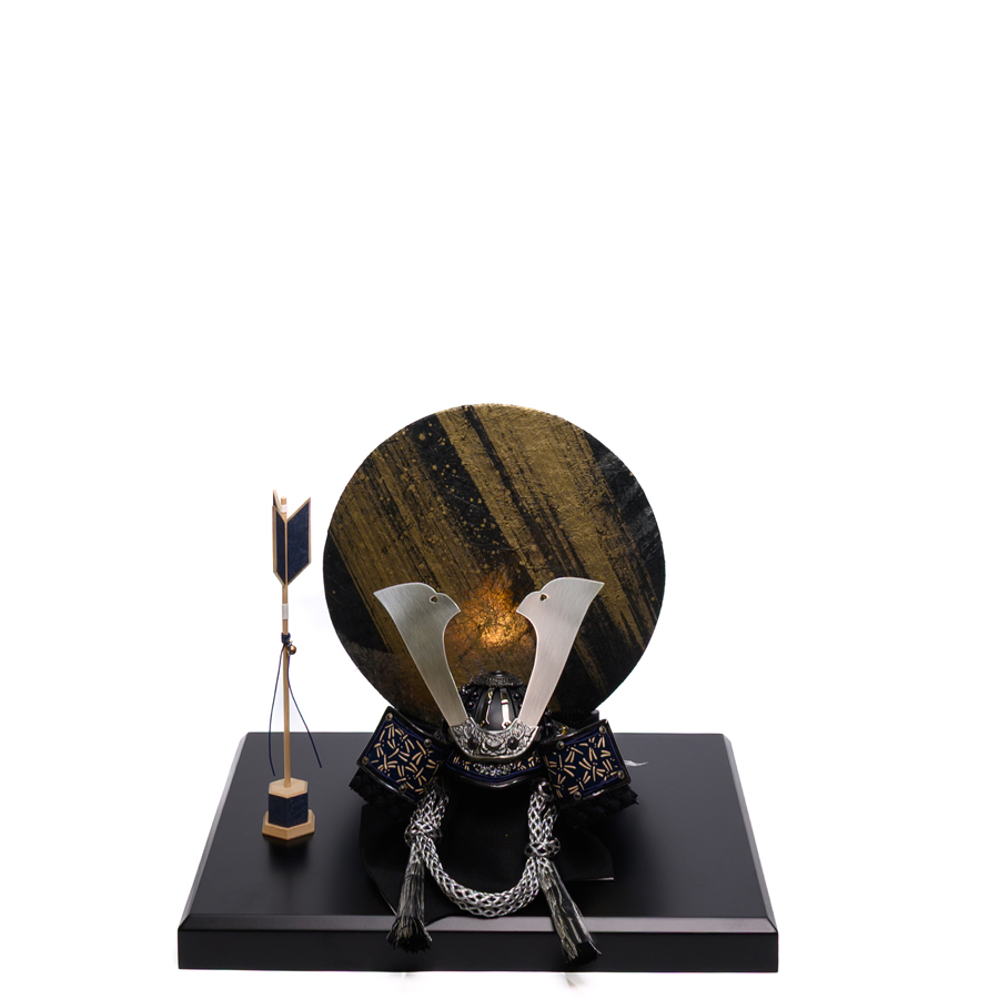 甲州印伝蜻蛉柄鉄紺6号出世兜washihujiセット