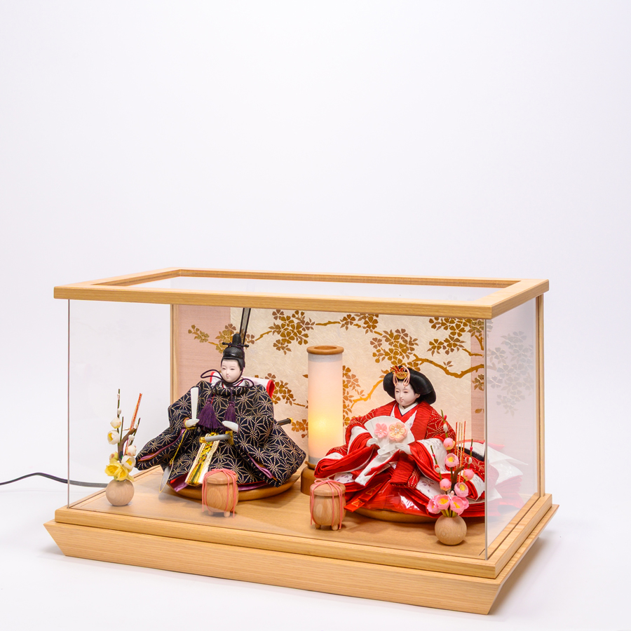 甲州印伝麻の葉柄親王アクリルケース飾り　haru2写真