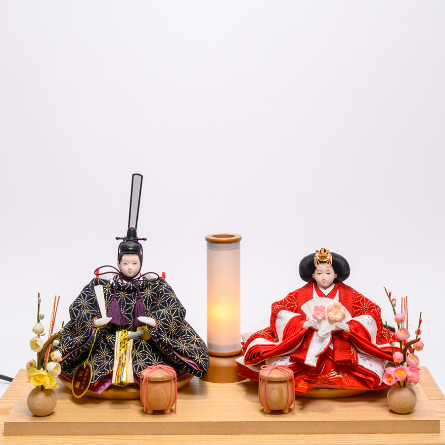 甲州印伝麻の葉柄親王アクリルケース飾り　haru3写真