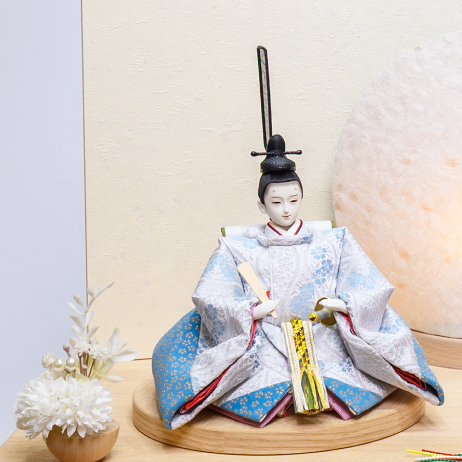 甲州印伝小桜柄切替衣装青・桃shizuku収納飾りセット3写真