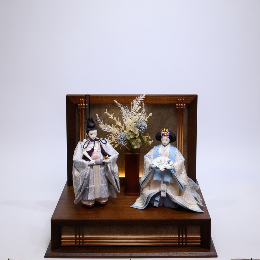 led照明付きsora立雛飾り　舞