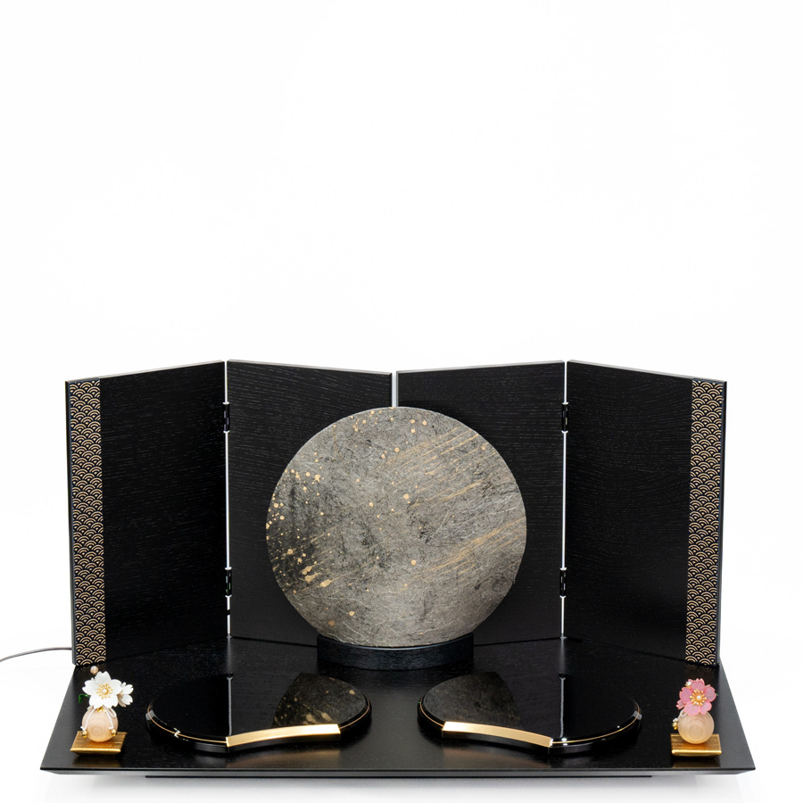 甲州印伝小桜柄有職切替衣装芥子親王　towa親王飾りセット2写真