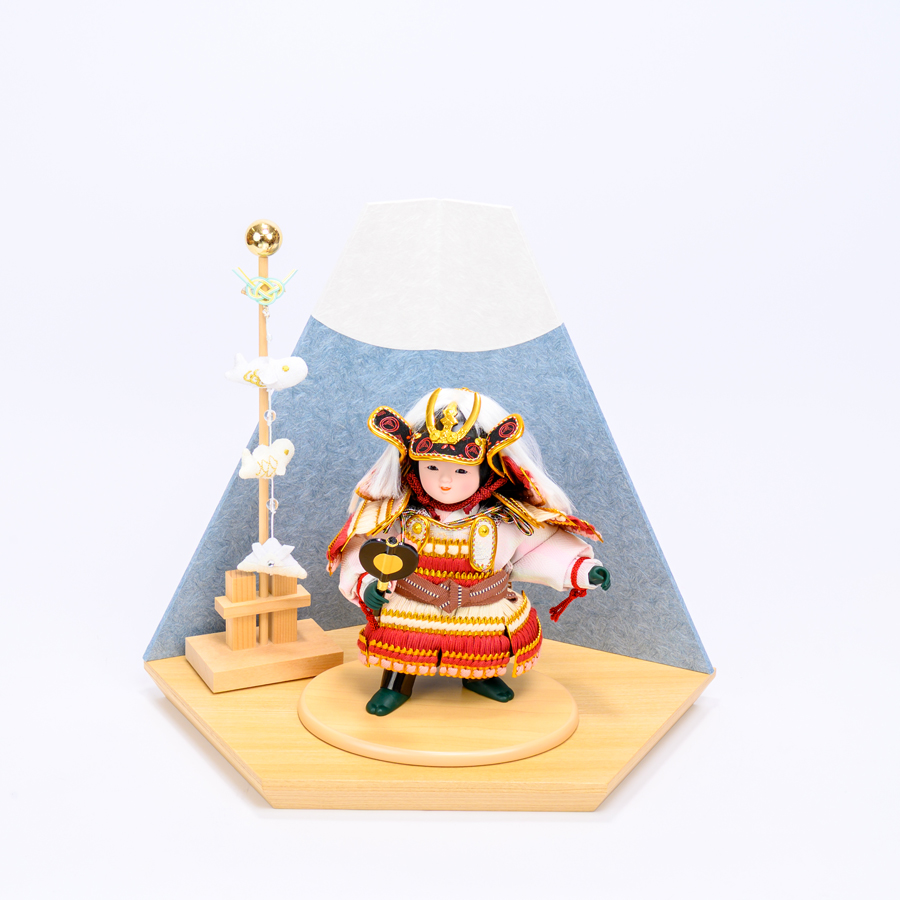 甲州印伝富士山柄稚児大将 富士山Subaru飾りセット1写真