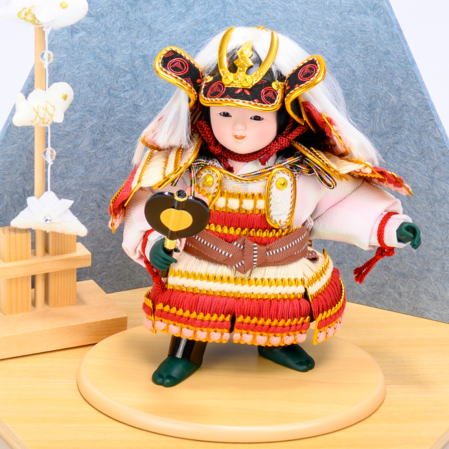 甲州印伝富士山柄稚児大将 富士山Subaru飾りセット4写真