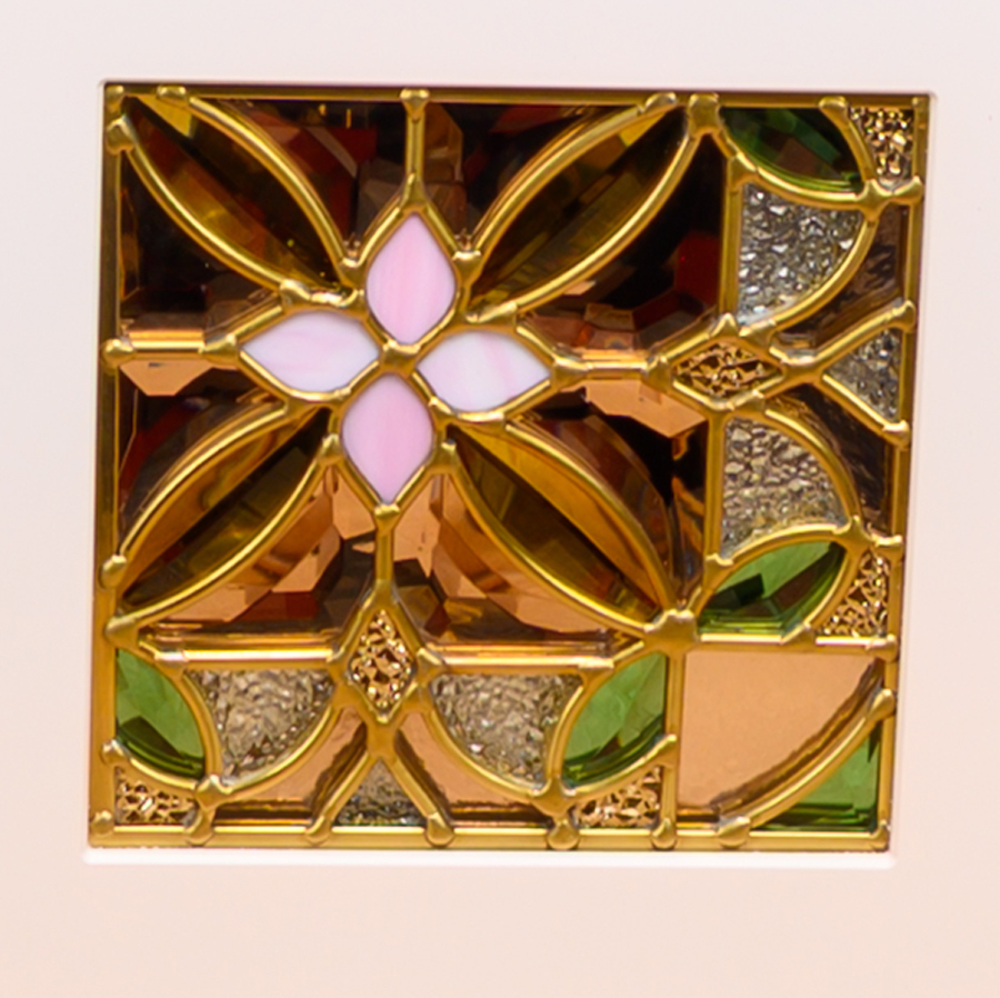 ピッコロシリーズ　ステンドグラス　さくらさくら親王飾りセット3写真