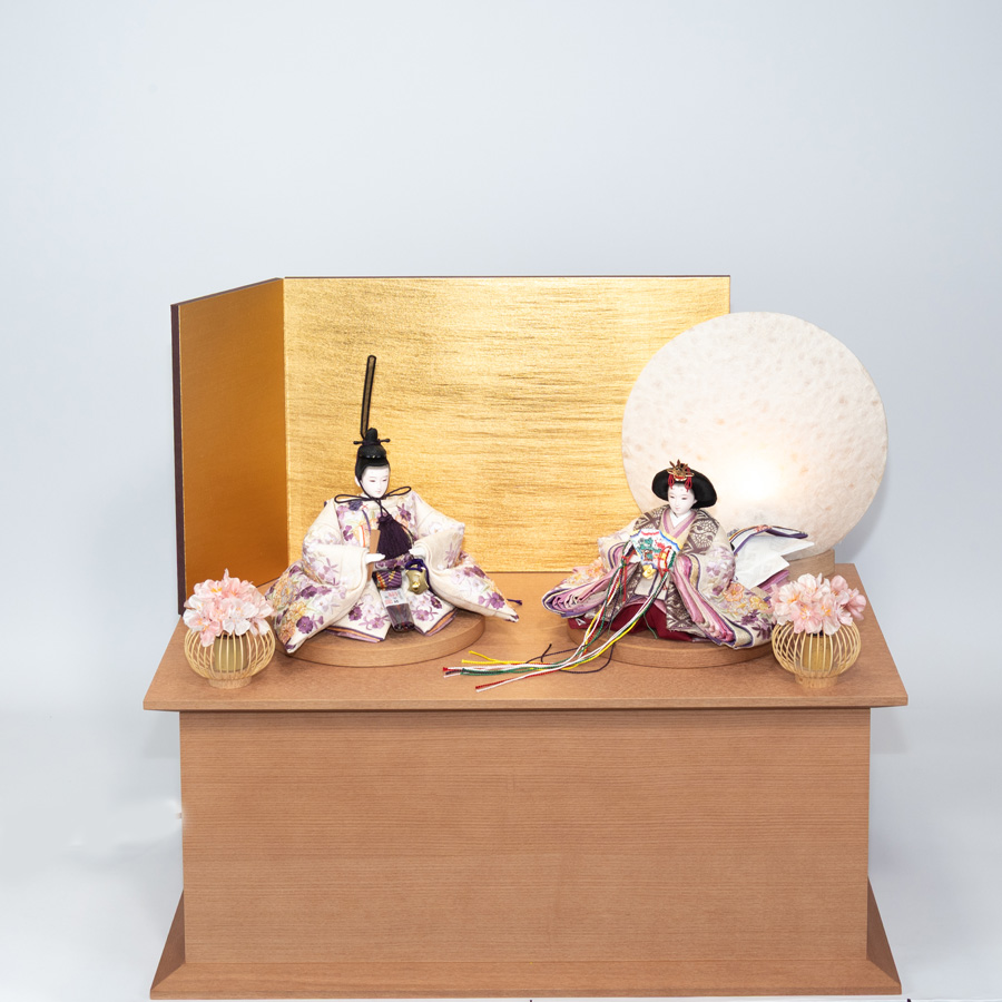 限定品！京刺繍衣装雛わすみ収納飾セット