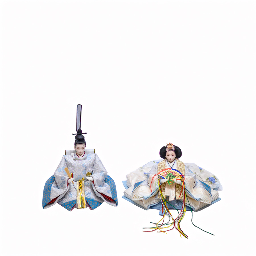 甲州印伝小桜柄切替衣装親王さくら日和飾りセット3写真