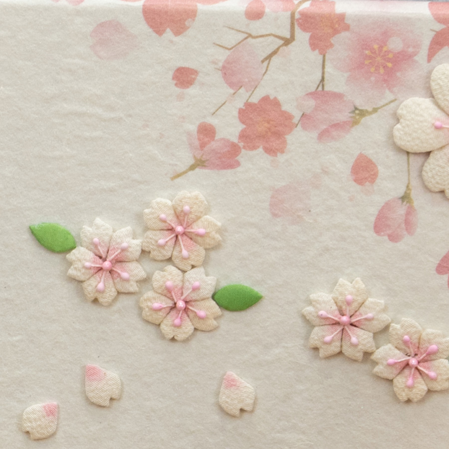 甲州印伝　小桜柄 木目込み　和紙押絵飾りセット3写真