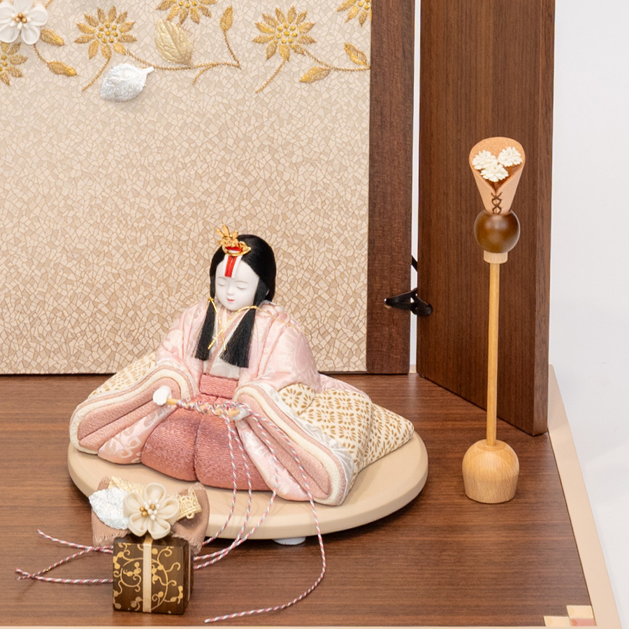 一秀作印伝木目込み雛pikkoroシリーズmodan4写真