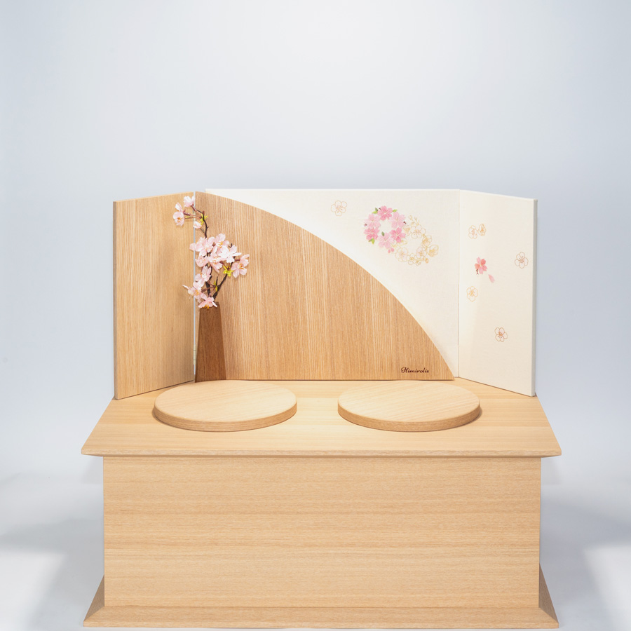 正絹帯地衣装和桜収納飾セット2写真