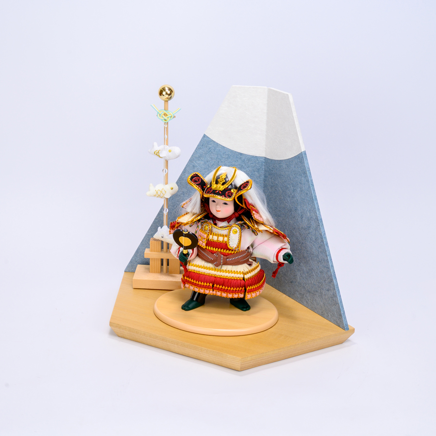 甲州印伝富士山柄稚児大将　富士山Subaru飾りセット2写真