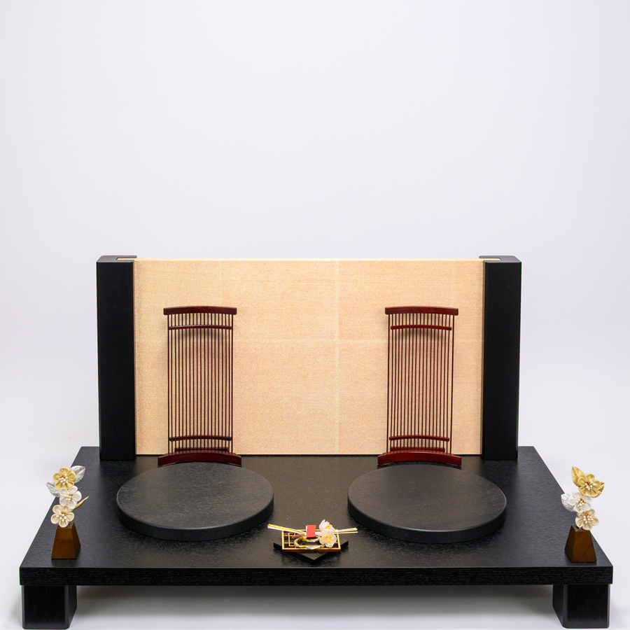 甲州印伝小桜柄水色白衣装shinkapu親王飾りセットⅡ3写真