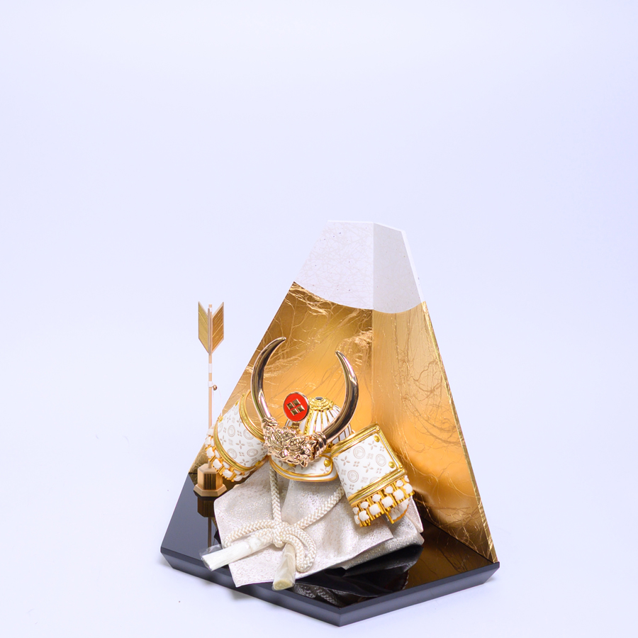 白甲州印伝富士山柄8号信玄兜金富士山セット2写真